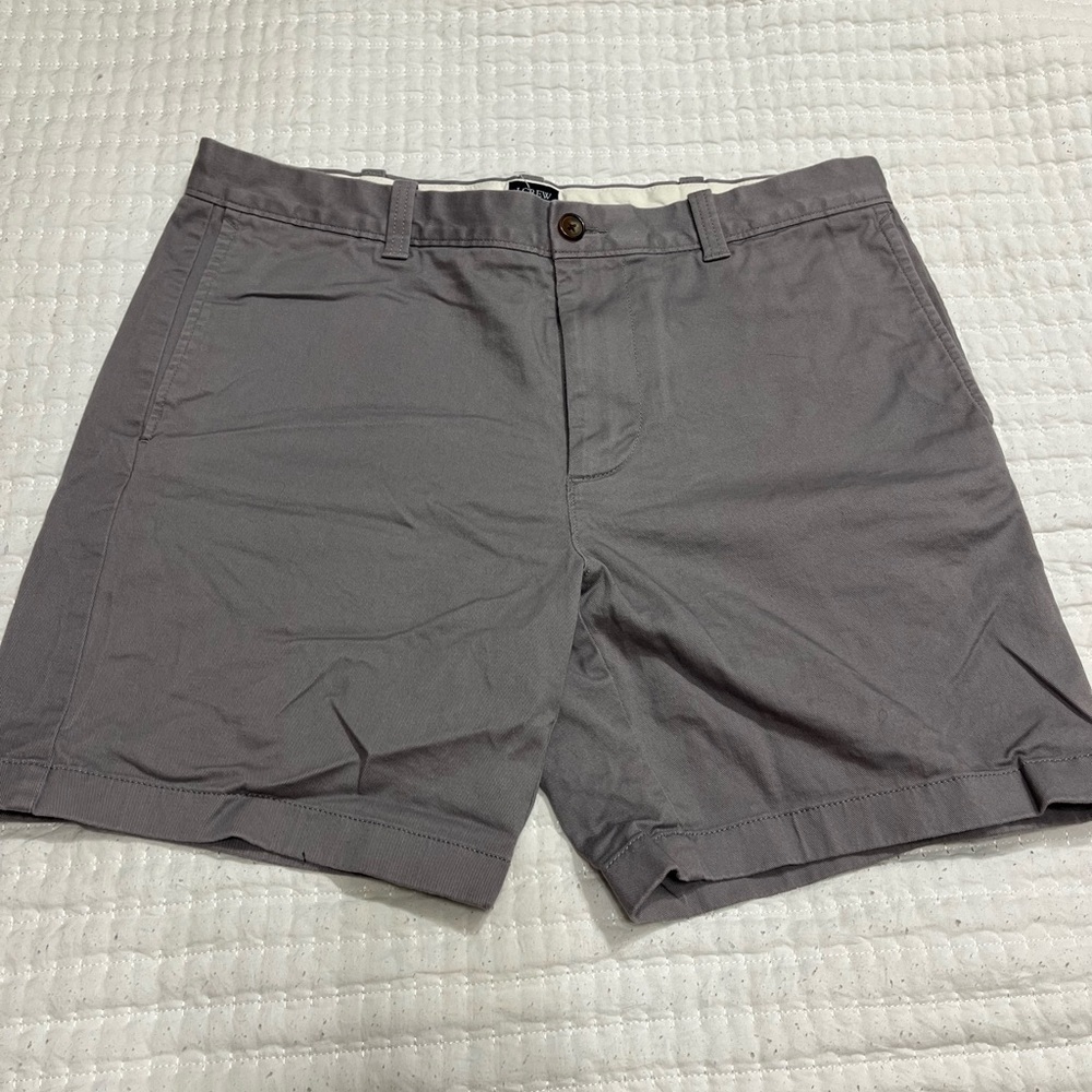 J. Crew Men's Charcoal Flat Front Shorts